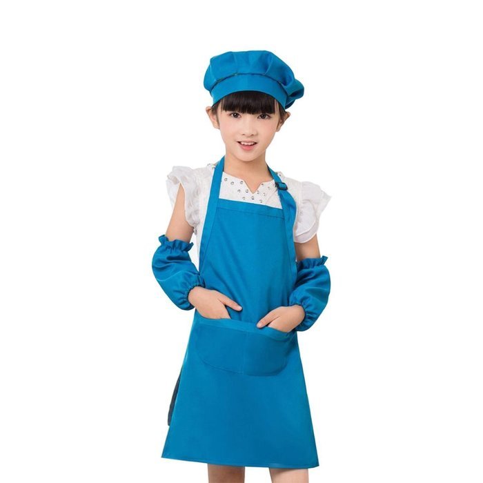 Generic Children's Artists Aprons - Kitchen, Classroom, Community Event, Crafts & Art Painting Activity (M, blue) N7