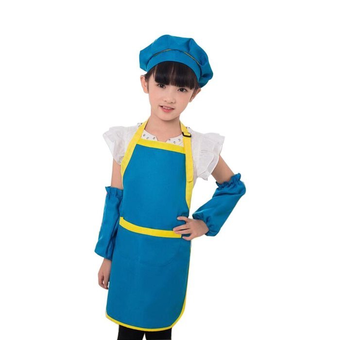 Generic Children's Artists Aprons - Kitchen, Classroom, Community Event, Crafts & Art Painting Activity (M, blue) N11