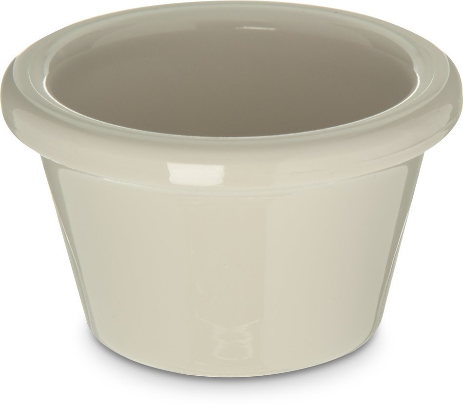 Carlisle 4312142 SAN Smooth Ramekin, 1.5-oz. Capacity, 1.43 x 2.49", Bone (Case of 48) N4