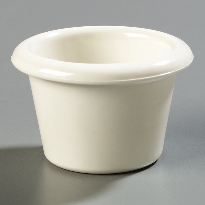 Carlisle 4312142 SAN Smooth Ramekin, 1.5-oz. Capacity, 1.43 x 2.49", Bone (Case of 48) N7
