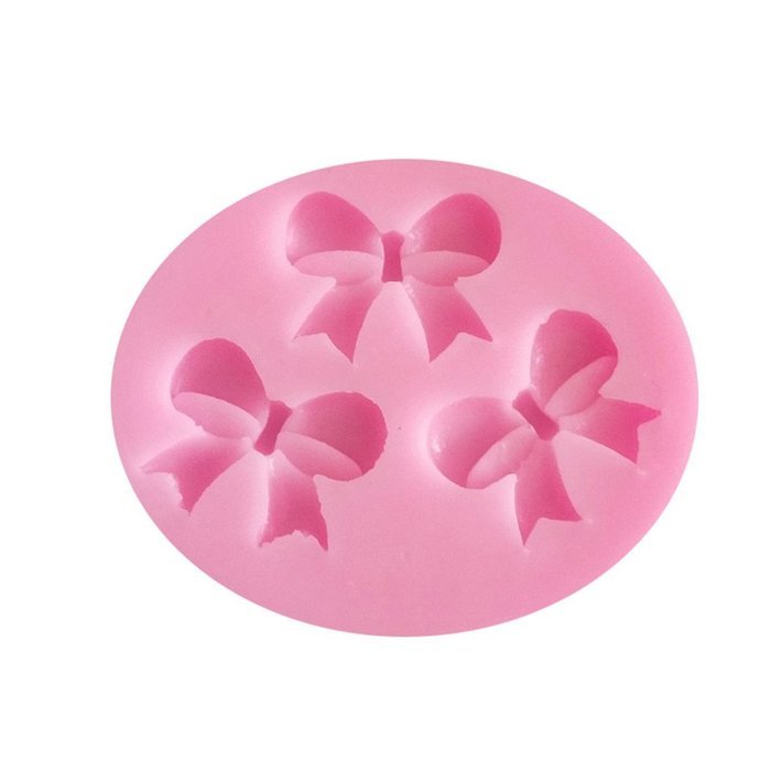 SHINA New Arrival Fondant Silicone Sugar Three Bows Shaped Cake Craft Mold For Your Baby N4