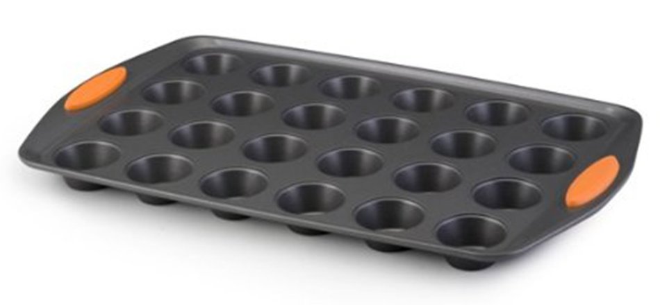 24 Cup Mini Muffin Cupcake Pan Non-Stick, With Silicone Baking Cupcake Muffin Molds Colorful Set 24 pack, For... N3