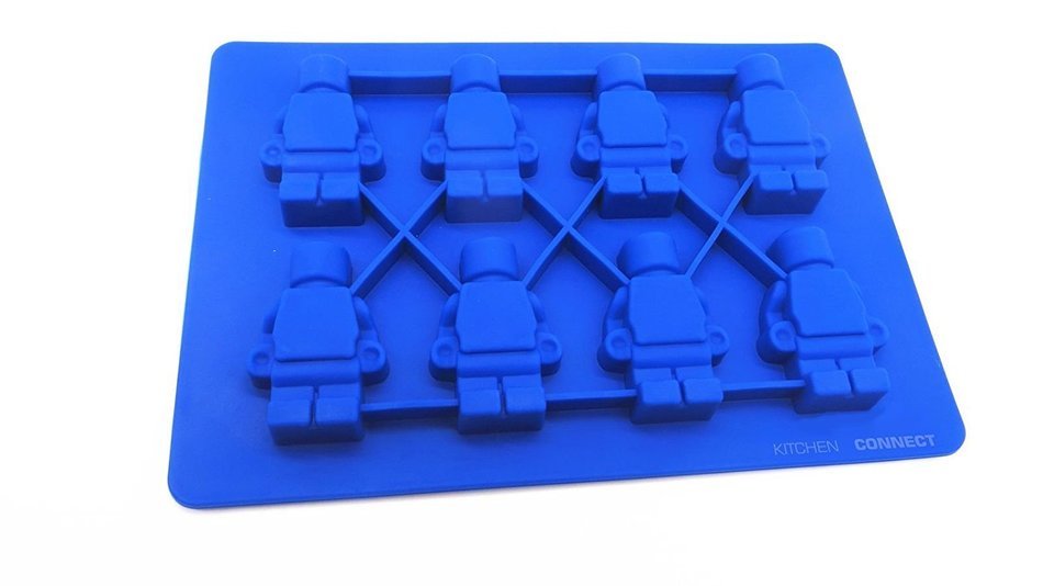 Kitchen Connect Premium Building Blocks,Bricks & Minifigure silicone molds,6pack for Ice Cube Molds,Chocolate... N3
