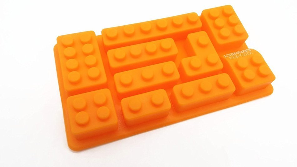 Kitchen Connect Premium Building Blocks,Bricks & Minifigure silicone molds,6pack for Ice Cube Molds,Chocolate... N5