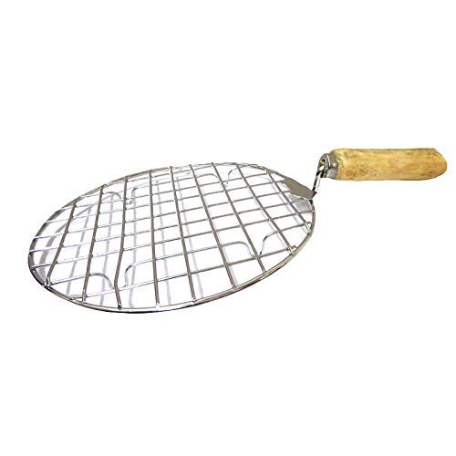 DCS Stainless Steel Pappad ,Roaster And Phulka Maker 13.5 In White N3