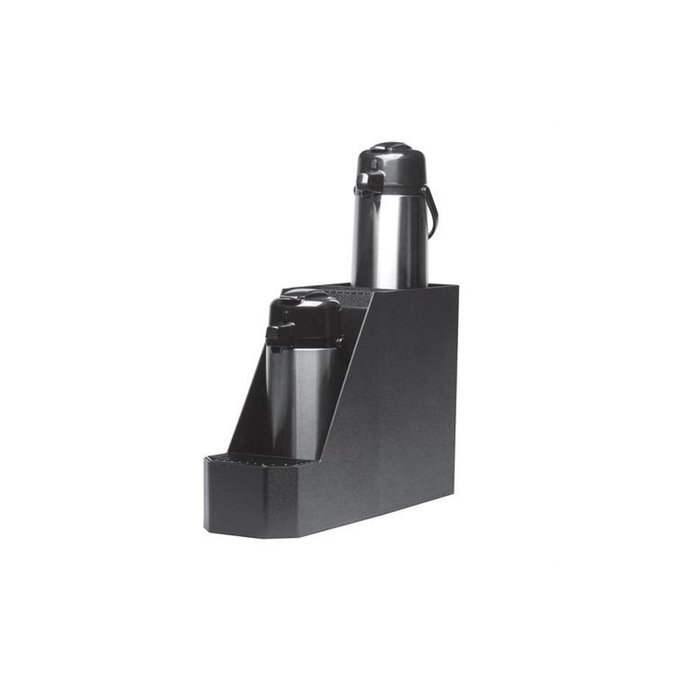 Service Ideas APS2BL Airpot Stand, Holds 2-Airpot, Plastic, Black