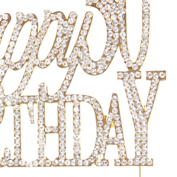 50 Cake Topper for 50th Birthday or Anniversary Gold Party Supplies and Decoration Ideas (Gold) N12