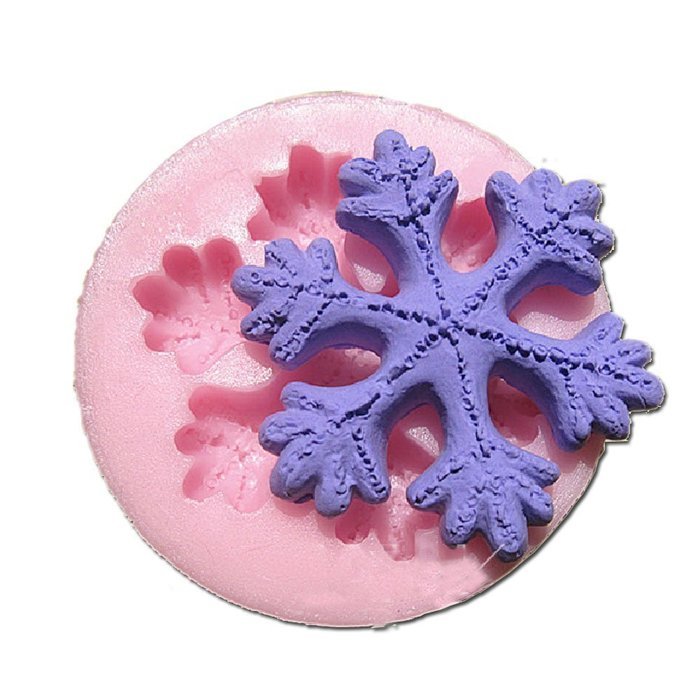 Wocuz W0160 Big Snowflake Silicone Shape Fondant 3d Molds Chocolate DIY Decorating Mold