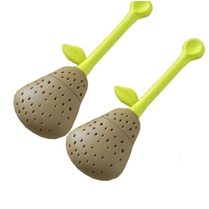 MAXGOODS Fine Silicone Pear Tea Leaf Strainer Herbal Spice Infuser Teacup Teapot Filter Diffuser N4