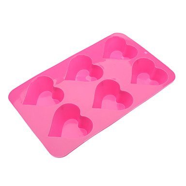 Sher Sweet Heart Shaped Silicone Cake Cookie Mould Random Color N3
