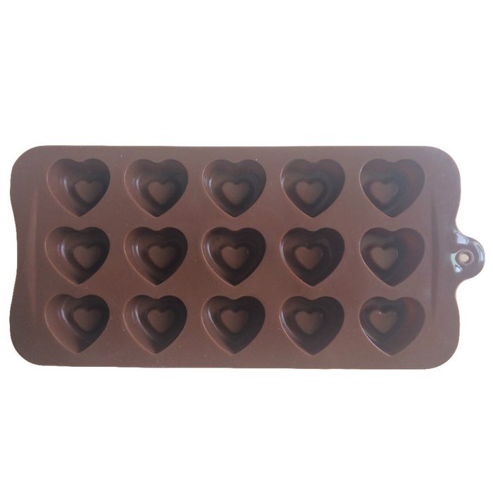 Karen Baking 1 PCS Double Heart Shape Silicone Chocolate Mold Baking Tools Sugar Craft Tools Silicone Tool Baking... N3