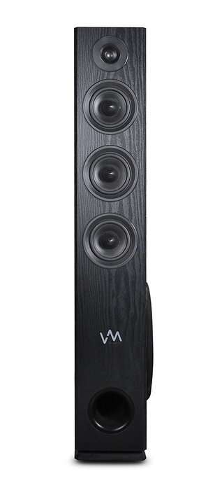 VM Audio EXAT30 Black/Cherry Floorstanding Powered Bluetooth Tower Speakers Pair N4
