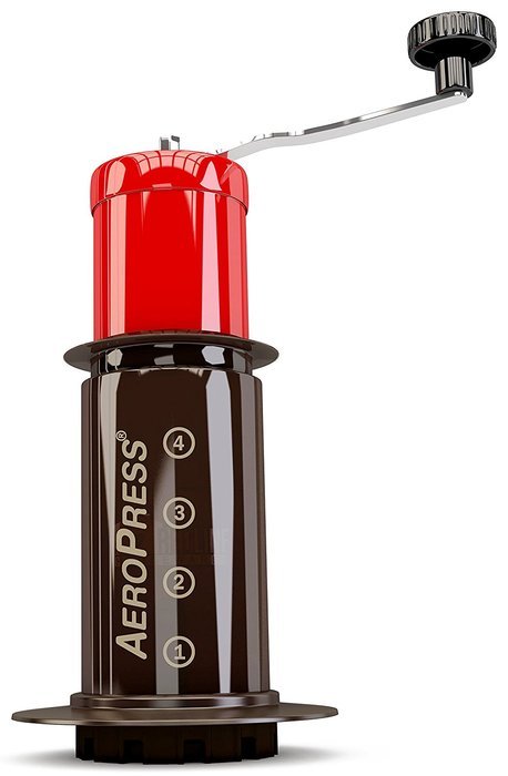 Red Line Housewares Manual Coffee Grinder Makers with Adjustable Ceramic Conical Burr, Red N3
