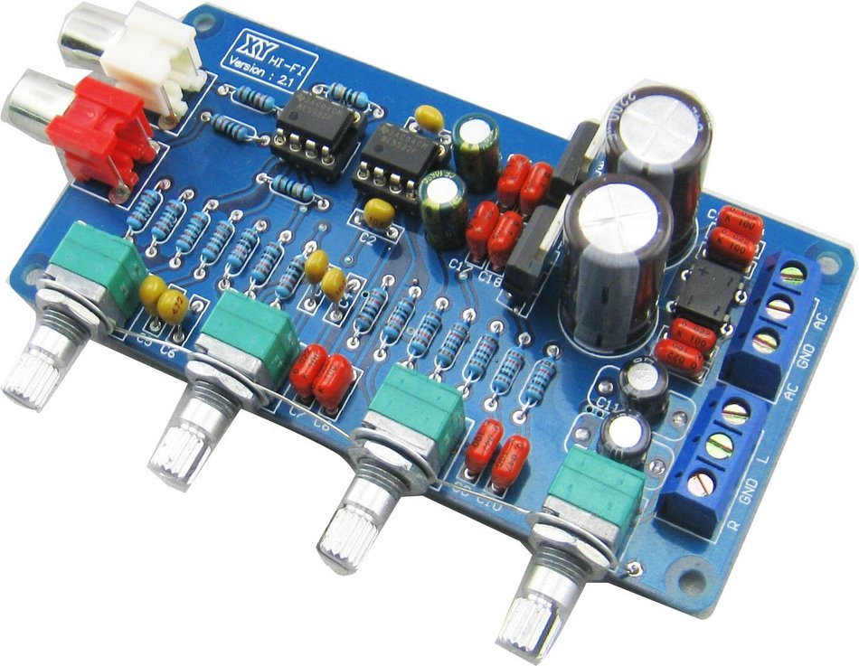 Yeeco Pre-amp Volume Control Board Tone Finished Board Kit 10 Times Dual AC 15V Original HIFI Tone Adjustment... N2