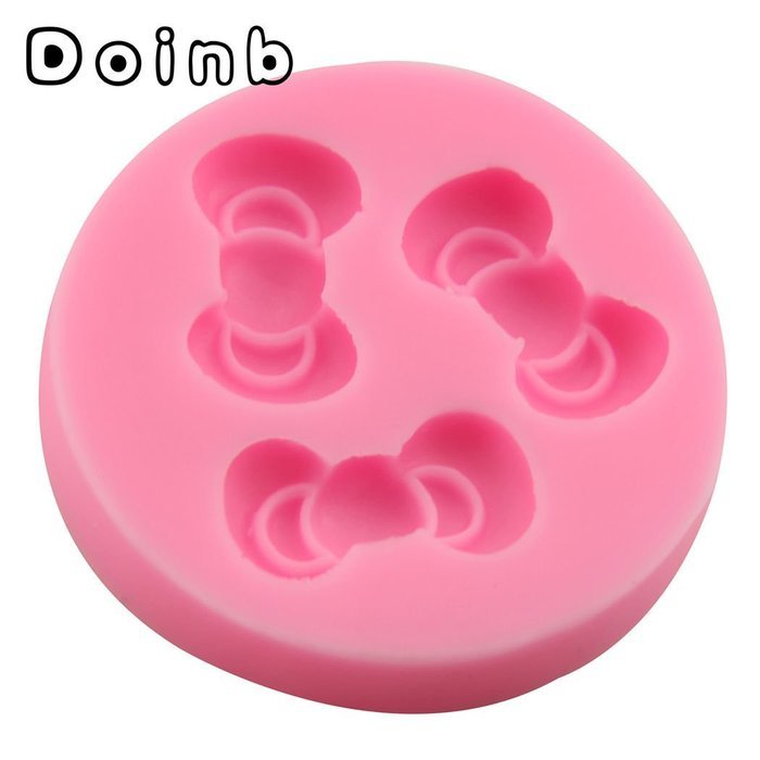 Doinb Jewel Butterfly Knot Bowknot Fondant Silicone Molds Outer Size 9.5x6x1.5CM GJM-1773 FDA N10