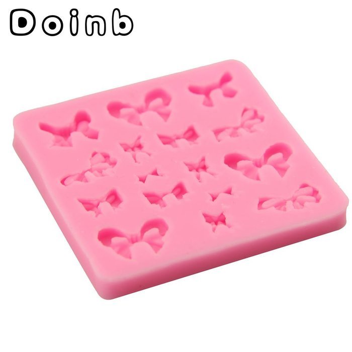 Doinb Jewel Butterfly Knot Bowknot Fondant Silicone Molds Outer Size 9.5x6x1.5CM GJM-1773 FDA N16