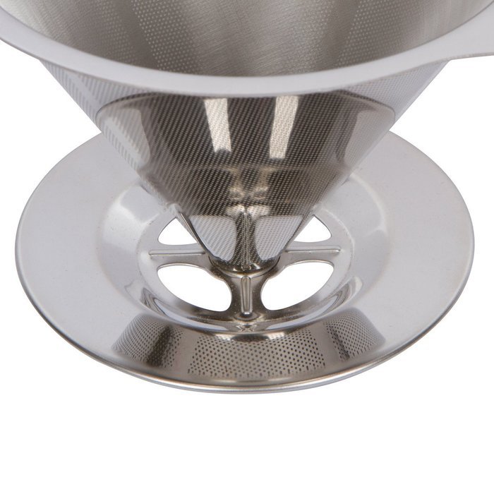 1 - 4 Cup Drip Coffee Maker with Pour-over Coffee Stand - Paperless Coffee Dripper - Reusable Stainless Steel... N7