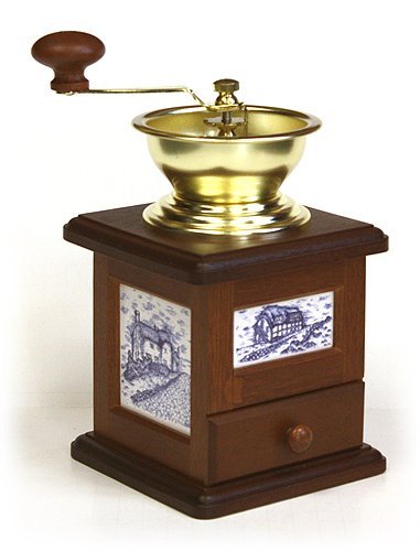Delft Blue Farmhouse Coffee Grinder w/ Open Hopper by Hues & Brews N2
