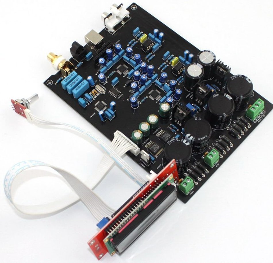 AK4490EQ 2pcs + AK4118 Double and Soft Control Board Support DOP DSD & Coaxial 192KHZ & Optical 96KHZ & LED Screen N6