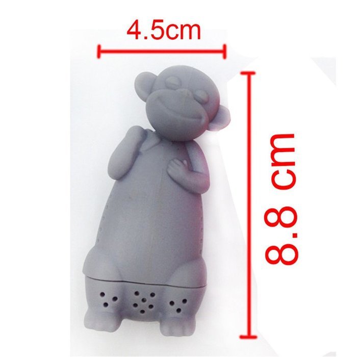 GOOTRADES Silicone Monkey Shaped Mug Cup Loose Leaf Herb Spice Filter Tea Infuser (Blue) N2