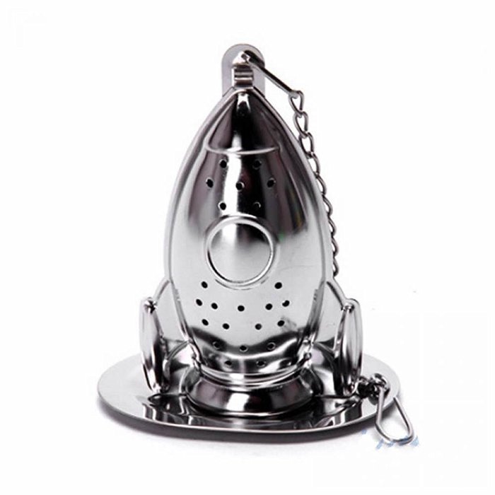 OKDEALS Rocket Tea Infuser Diffuser Loose Leaf Strainer Stainless Steel Spice Filter