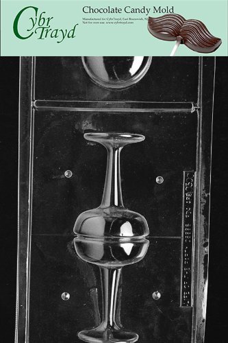 Cybrtrayd AO300 Champagne Glass All Occasions Chocolate Candy Mold