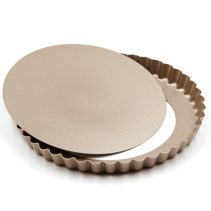 MyLifeUNIT Non-Stick Quiche Pan, Tart Pie Pan, Round Pizza Pan with Removable Base 8 Inches N3