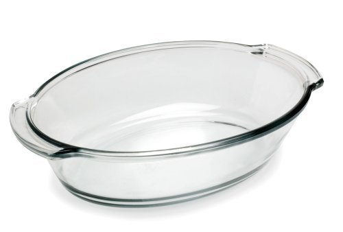 Anchor Hocking Oven Basics 4 Quart Oval Roaster, Crystal Clear