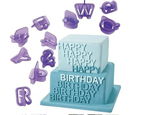 Drhob 1Set(40Pcs) Alphabet Letter Cookie Cutters Cake Decorating Molds Sugarcraft Chocolate Moulds Baking Accessories N3