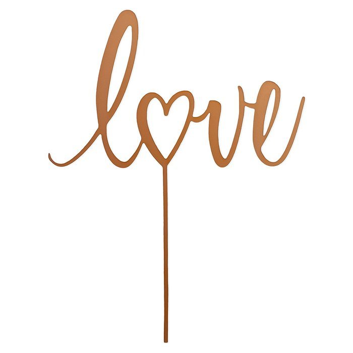 Love Cake Topper for Rustic Weddings, Showers, Birthdays, Special Events, (Birch Wood) - Made in USA by Clever... N4
