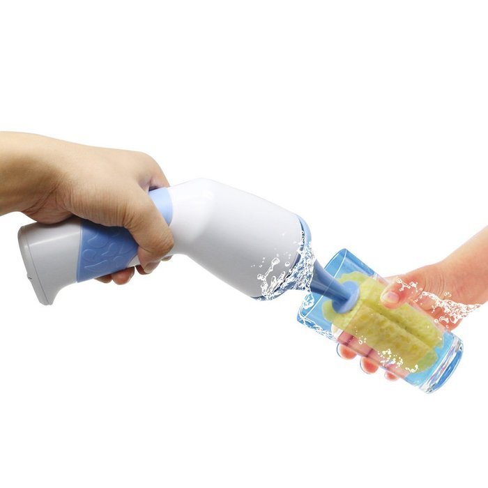 Household Powered Dish Scrubber Set, Cordless Portable Electric Kitchen Brush Blue N6