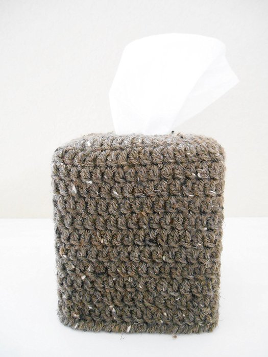 Crochet Tissue Box Cozy, Bathroom Tissue Box Cover N3