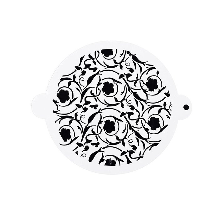 DECORA 16 Pieces Cake Cappuccino Coffee Barista Stencils Templates Strew Pad N23
