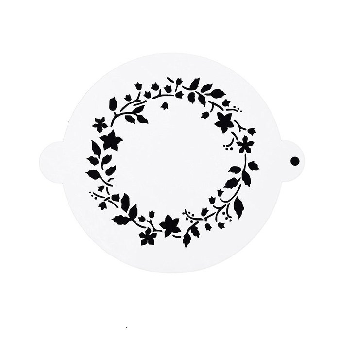 DECORA 16 Pieces Cake Cappuccino Coffee Barista Stencils Templates Strew Pad N24