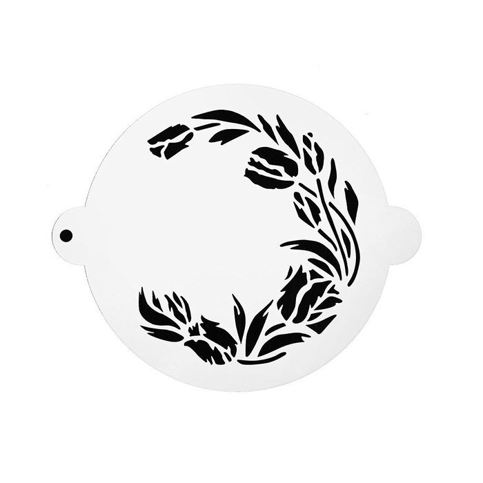 DECORA 16 Pieces Cake Cappuccino Coffee Barista Stencils Templates Strew Pad N25
