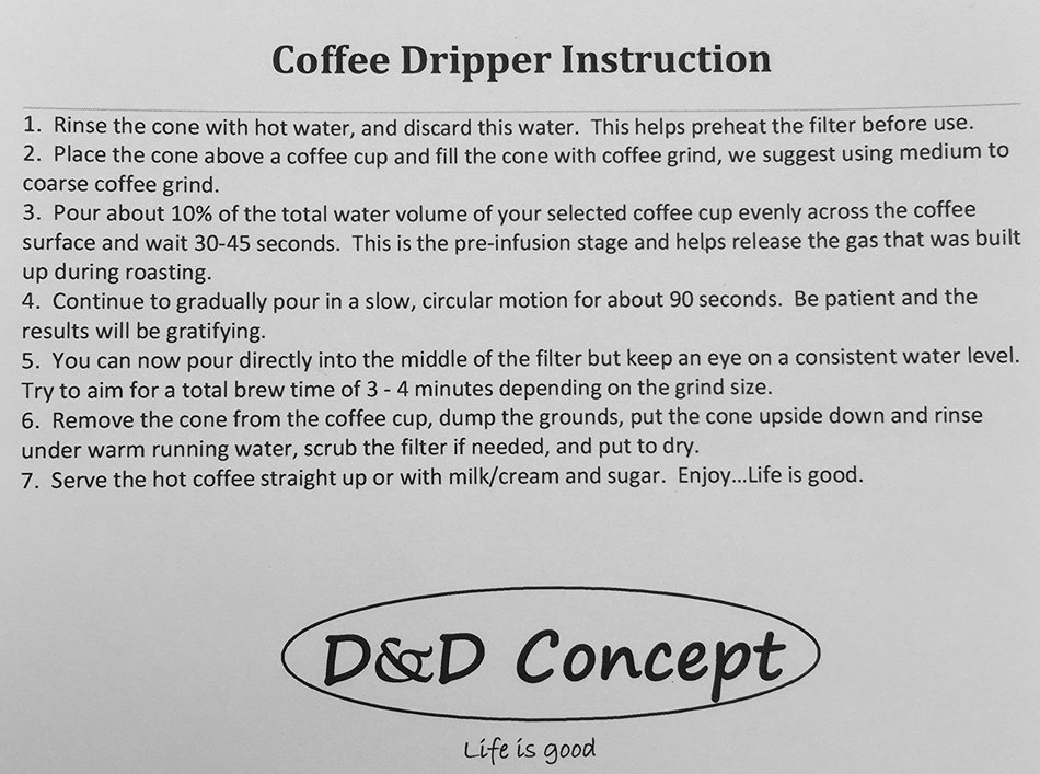 Stainless Steel Pour Over Coffee Dripper and Maker - Reusable Permanent Cone including 1 tablespoon measuring... N2