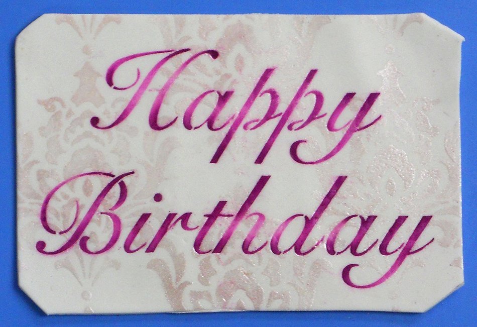 Designer Stencils C581 Filigree Damask 4 Inch Cake Stencil, Beige/semi-transparent