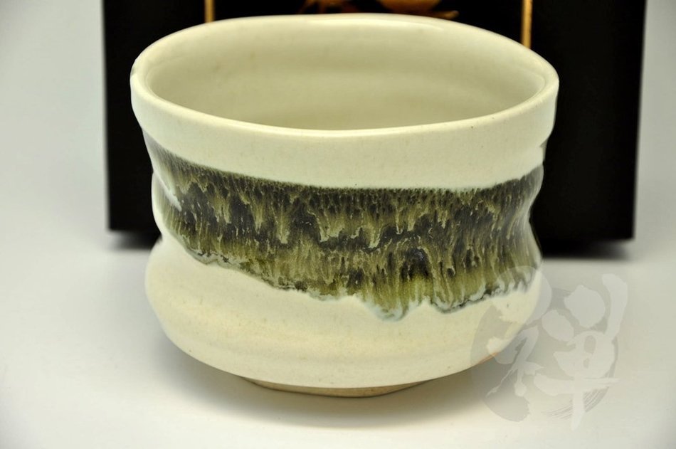 Japanese Mino Yaki ware Matcha Bowl Green Tea 10.5 / 10.5 / 7.8cm (4.1 / 4.1 / 3inch)[7313] N3