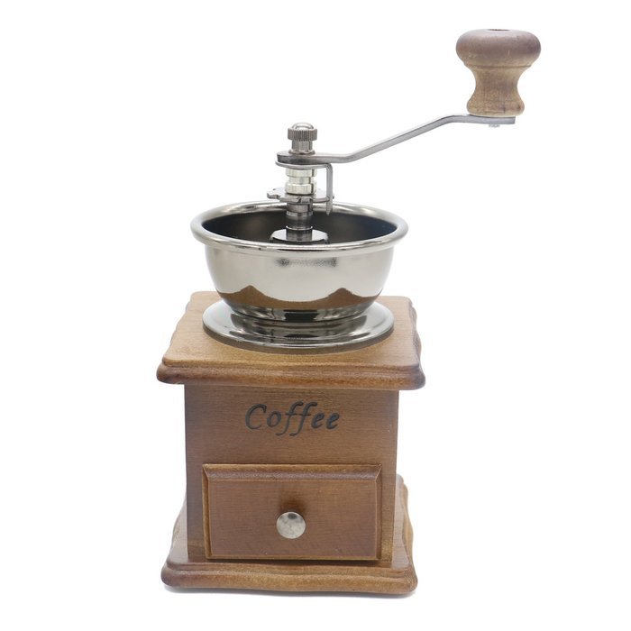 Sanvey Hand Crank Wooden Manual Coffee Grinder Mill Ceramic Burr Grinder Manual N2