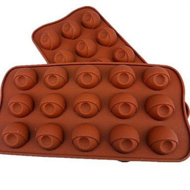 Y&XL&H 15 Hole Eye Shape Cake Ice Jelly Chocolate Molds,Silicone 21.5&iexcl;&Aacute;10.5&iexcl;&Aacute;2 CM(8.5&iexcl;&Aacute;4.1&iexcl;&Aacute;0.8INCH)