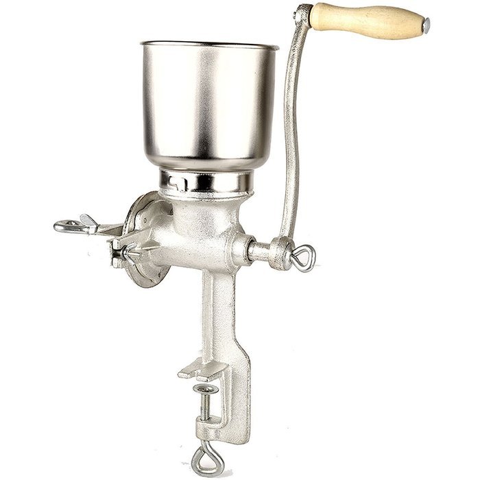 Super buy Corn Wheat Grinder Cast Iron Big Hopper Grain Manual Grinder Home Commercial New