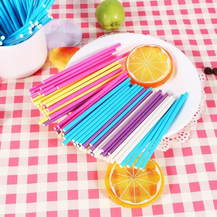 100 Count Sucker Lollipop Sucker Sticks (Pink) N9