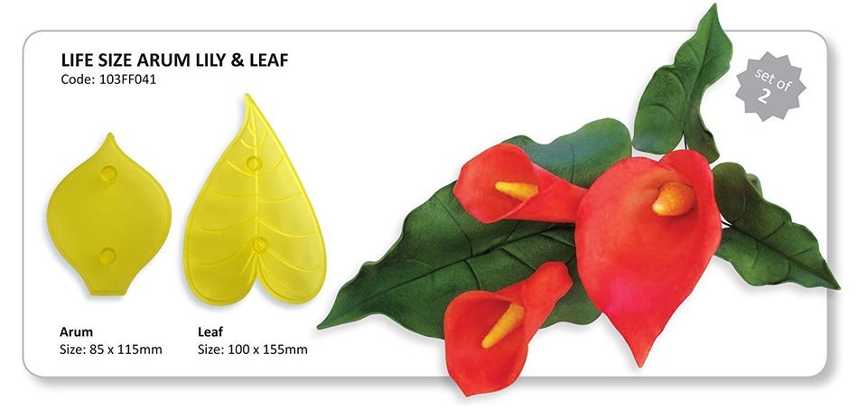 JEM Life-Size Arum Lily & Leaf Cutters, Set of 2