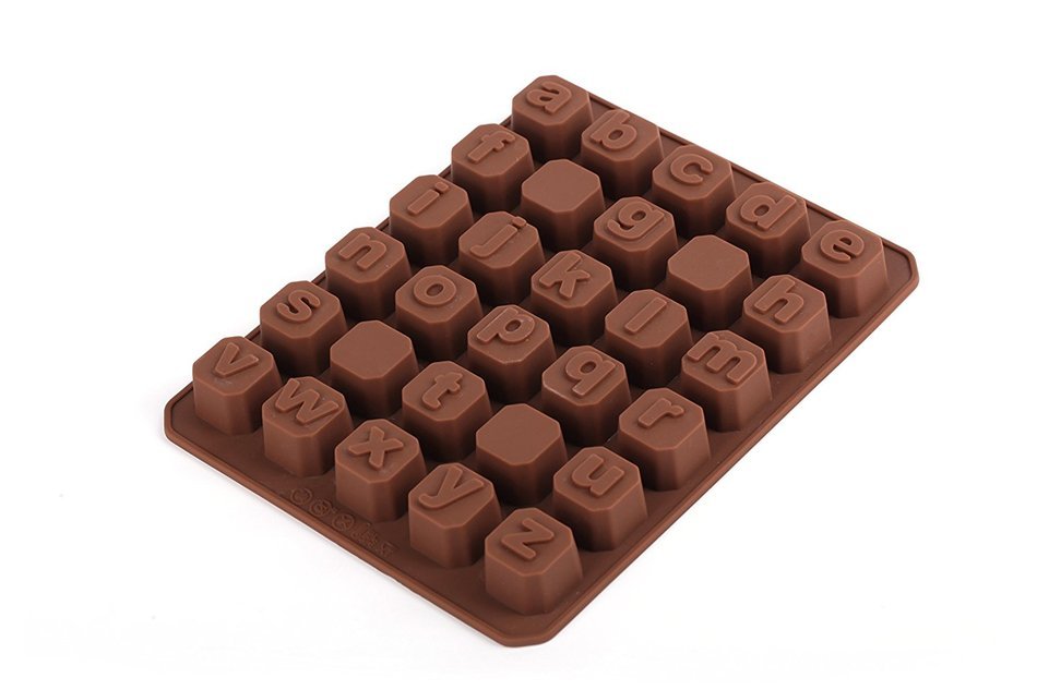 Home Value Candy Mold - Silicone Chocolate Mold - Lower Case Letters, (CHOCMOLDC1310) N4