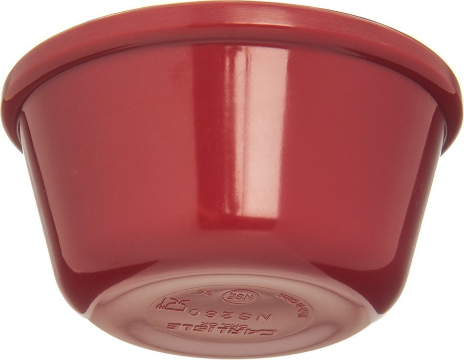 Carlisle S28058 Melamine Smooth Ramekin, 3 oz Capacity, 1.43" Height, Roma Red (Case of 48) N3
