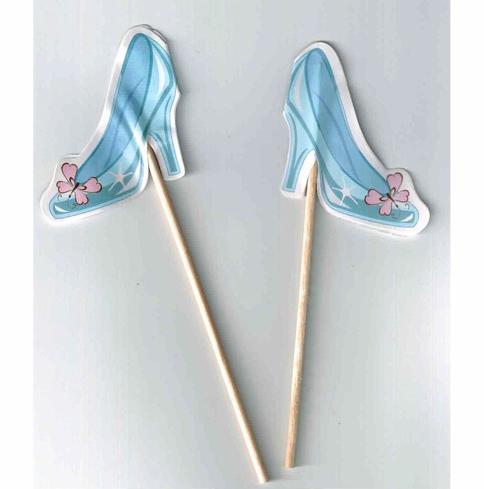24 Cinderella Inspired Butterflies and Ballgowns Cupcake Picks and Cupcake Wrappers N2
