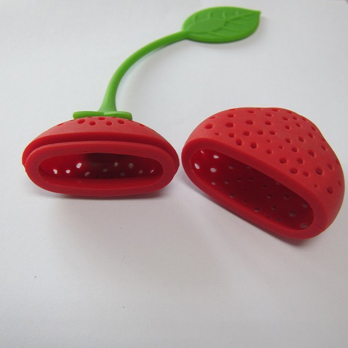 Unichart Set of 5 Food Safety Grade Silicone Infuser Leaf Strainer Handle Fruit Shape Tea Filter N4