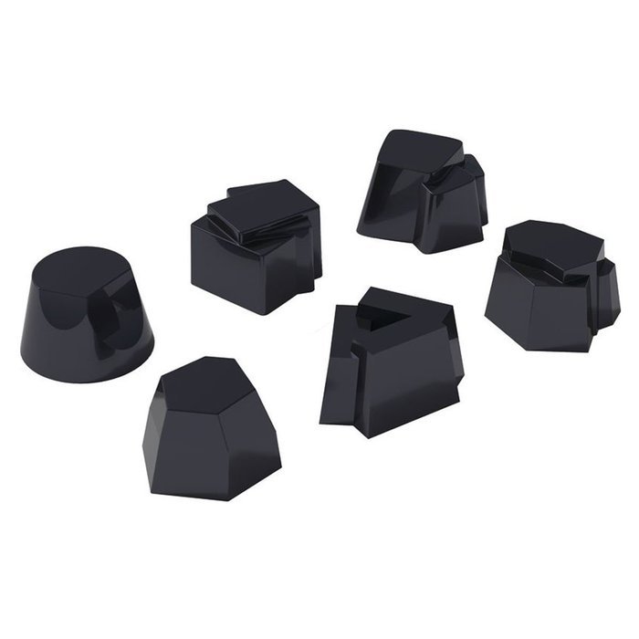 Alessi Set of 6 Moulds in Silicone, Black