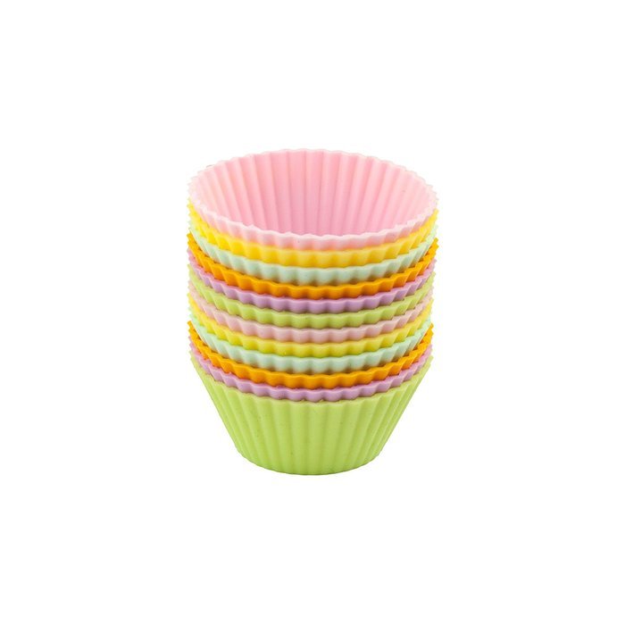 Casabella Boxed Mini Muffin Cup, 2-Inch, Multicolor, Set of 12