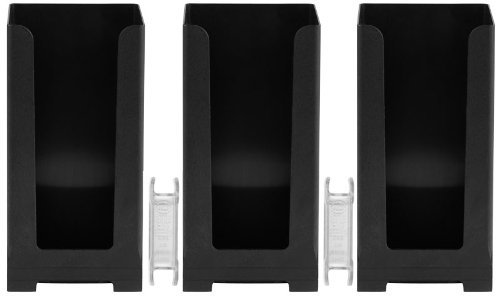 Rattleware 82340 Snap Bin 3-Lid Holder, Black